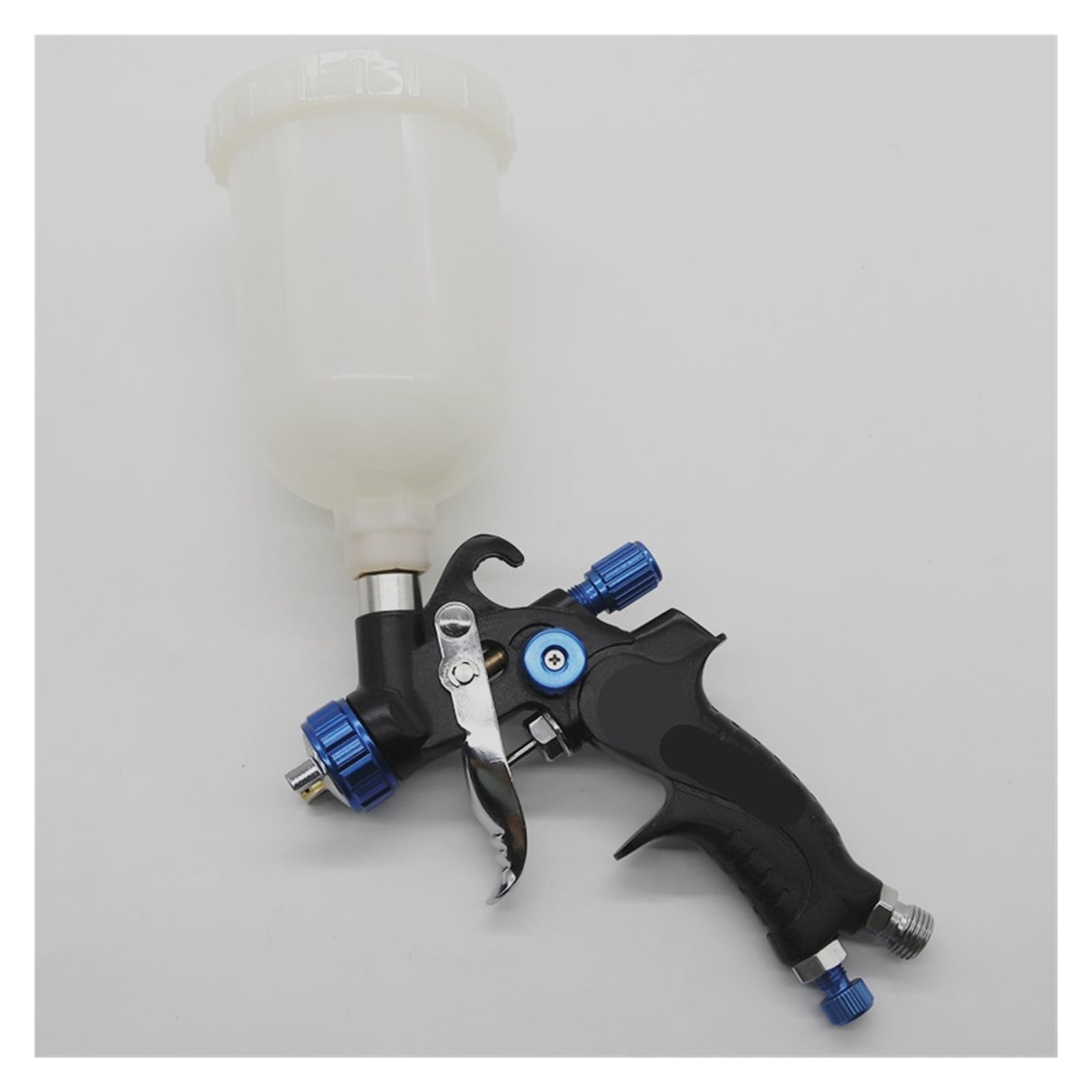 Mini Air Spray Gun Airbrush for Painting Car, Paint Spray Gun with 400cc Mix Tank and Adapter HVLP