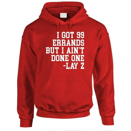 I GOT 99 ERRANDS BUT I AIN T DONE ONE - Fleece Pullover Hoodie  Red  2XL