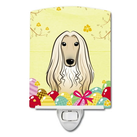 

Caroline s Treasures BB1926CNL Afghan Hound Easter Egg Hunt Ceramic Night Light 6x4x3 multicolor