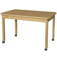 thumbnail image 2 of Wood Designs HPL304829C6 - Mobile Rectangle High Pressure Laminate Table with Hardwood Legs, 29", 2 of 2