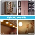 thumbnail image 5 of Gostoto Wireless RGB Puck Closet Light, LED Under Cabinet Lighting, Stick On Lamp with Remote Controls, Color Changing, 5 of 5