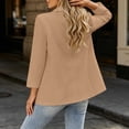 thumbnail image 5 of CHUMUD Women's One Button Blazer Lapel Collar Long Sleeve Suit Jacket with Pockets Casual Business Office Spring Fall Outfits, S-3XL, 5 of 6