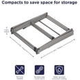 thumbnail image 3 of 3 Tier Expandable Collapsing Foldable Laundry Rack for Air Drying Clothing, Space Saving Heavy Duty Lightweight Metal Drying Rack(Silver), 3 of 4