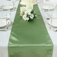 thumbnail image 2 of BalsaCircle 12 Pieces 12" x 108" Sage Green Satin Table Runners Table Top Linens Decorations, 2 of 8