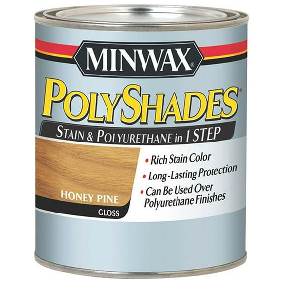12-Pack of 1 qt Minwax 61410 Honey Pine PolyShades Wood Stain And Polyurethane, Gloss