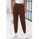 thumbnail image 2 of Pantalones de Vestir para Mujer PRETTYGARDEN Café de Cintura Alta Talla Grande, 2 of 8