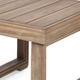 thumbnail image 5 of GDF Studio Andrae Outdoor 3 Piece Acacia Wood Chat Set, Brown and Beige, 5 of 12