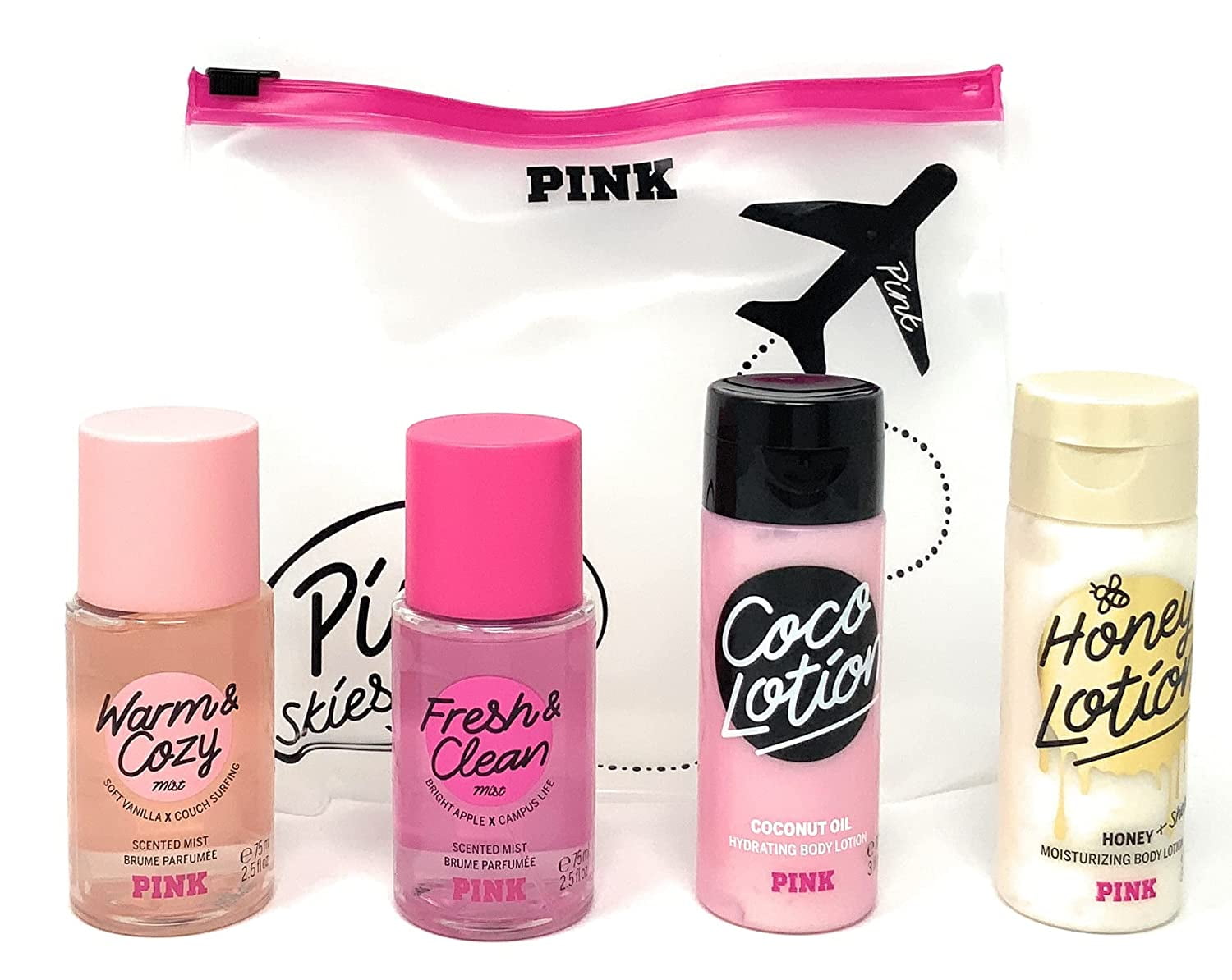 Victoria's Secret Pink Mini Body Mist Gift Set - Fresh and Clean, Warm and Cozy, Cool and Bright, Coco and Glow