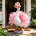 thumbnail image 5 of AuroraX Princess Porch Goose Clothes Set 23" 17 19 inch Chiffon Skirt Porch Goose Outfit Sets Happy Birthday Front Porch Goose Clothes Lawn Garden Decor, 5 of 9