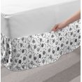 thumbnail image 2 of Circle Bed Skirt, Abstract Watercolor Splash Ink Spots Dots Repetitive Arrangement, Elastic Bedskirt Dust Ruffle Wrap Around for Bedding Decor, 4 Sizes, Pale Taupe Charcoal Grey, by Ambesonne, 2 of 2