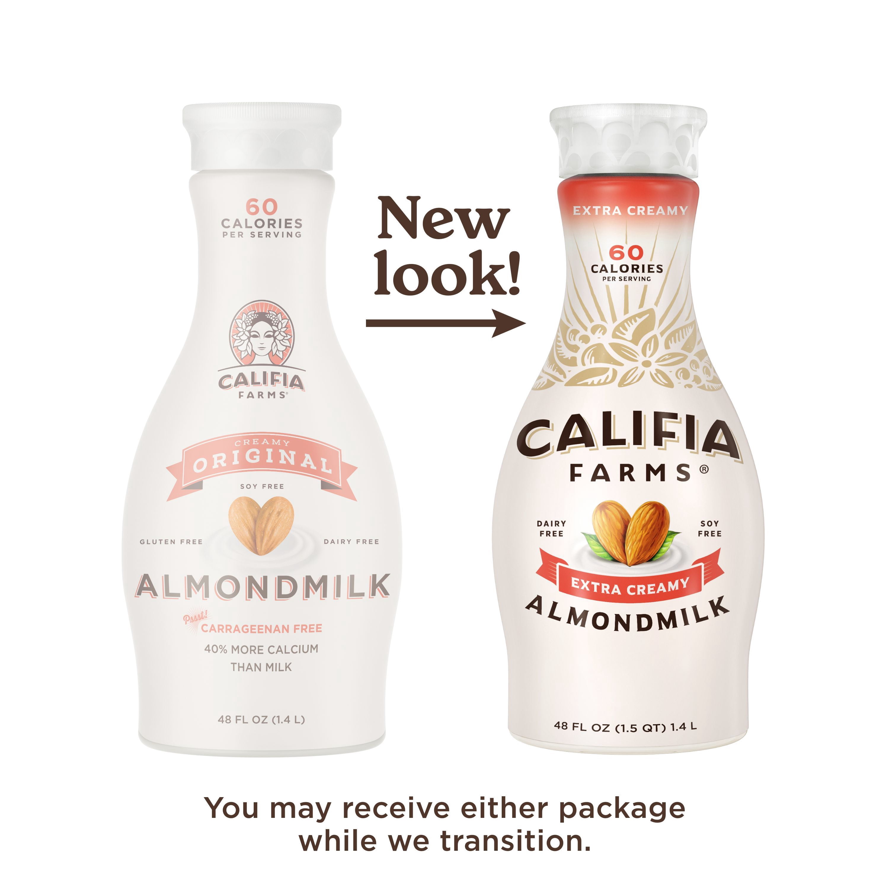 Califia Farms, Extra Creamy Almond Milk, 48 Fl Oz Plastic Bottle