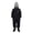 Z-Black, variant on AURORADY Scary Clown Themed Adult Fleece Onesie Footed Jumpsuit Full Zipper Ruffle Collar Pom Pom Decor One Piece Pajamas Halloween for Halloween Party Horror Themed Events Trick or Treat White