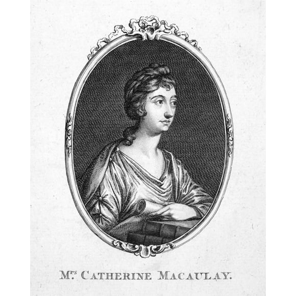 Catherine S. Macaulay /N(1731-1791). Historien Anglais. Gravure en Ligne et sur Stipple, Anglais, Début du XIXe Siècle. Affiche Imprimée par (24 x 36)