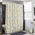thumbnail image 4 of Yellow Wildflowers Shower Curtain - Water Repellent Fabric Shower Curtains Washable, Chic Floral Classic Botanical Decorative Polyester Cloth Bathroom Curtains Modern Bath Decor 36"x72", 4 of 8