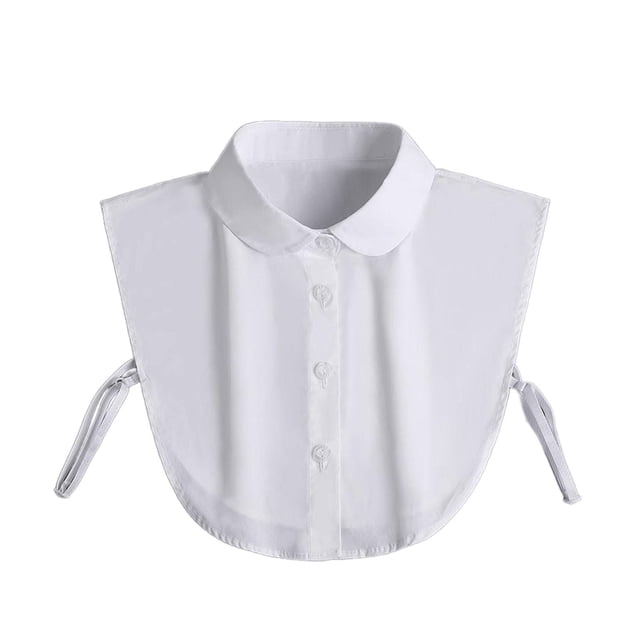 Mujeres blancas collar falso solapa de chal de chal para ropa trajes de ropa uniformes