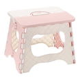 thumbnail image 1 of Uxcell 8" Folding Step Stool for Adults 165 lbs Capacity Non-Slip Step Stool with Handle Collapsible Foot Stools Pink, 1 of 7