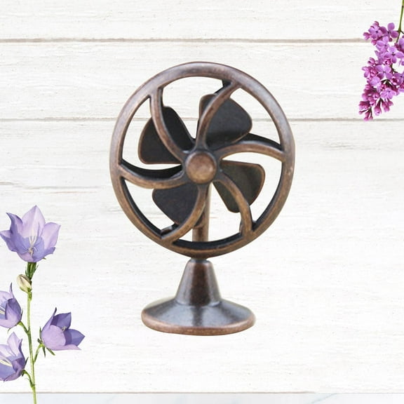 GETAJGHSD Mini Air Fan 1Pcs for Miniature Dollhouse Accessories, Purple Bronze, 3x0.4x1.7in