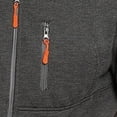 thumbnail image 7 of UVEASISHA Graphic Zip Up Hoodies for Men Criss Cross Print Full Zip Hooded Sweatshirt Jacket Color Block Drawstring Athletic Jackets with Zipper Pockets Dark Gray M, 7 of 7