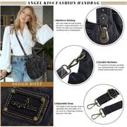 Angel Kiss for Women Large capacity Vegan Leather wallet and Handbags Crossbody Purses Multi pocket shoulder bag