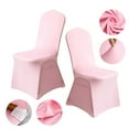 thumbnail image 2 of BPA-Free Utensils High-end Dining Chair Cover Wedding Party Decoration All-inclusive One-piece Spandex White Chair Cover Elastic Chair Cover, 2 of 3