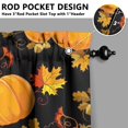 thumbnail image 3 of Fall Kitchen Curtains 39 Inch Short - 32Panel Set, Autumn Harvest Print, Rod Pocket Window Treatment for Thanksgiving, Farmhouse, Cafe, Living Room - Machine Washable, 3 of 4