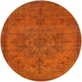 thumbnail image 1 of Ahgly Company Indoor Round Mid-Century Modern OrangeRed Orange Oriental Area Rugs, 8' Round, 1 of 6