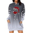 thumbnail image 2 of Vestido casual con capucha para mujer,Vestido con capucha para mujer Navidad Vestido con capucha con estampado navideño Vestido con capucha de manga larga Construido para el futuro, 2 of 6