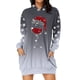 thumbnail image 3 of Vestido con capucha Nikou Estampado navideño para mujer Manga larga, 3 of 6