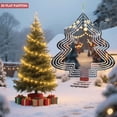 thumbnail image 2 of Stylish Metal Hanging Christmas Tree Wind Spinner - Concentric Circle Design with Festive Winter Scene for Garden & Yard Decor, 2 of 7