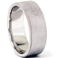 thumbnail image 1 of Mens 14K White Gold Comfort Fit Hammered Wedding Band, 1 of 1