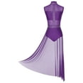 thumbnail image 5 of Zaldita Lyrical Dance for Women Modern Contemporary Dancewear Flowy Mesh Tulle Maxi Dress Purple S, 5 of 7