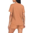 thumbnail image 2 of joogoo Women's Pajama Set Dark Orange Paint Short Sleepwear Loungewear with Pockets XXL, 2 of 7