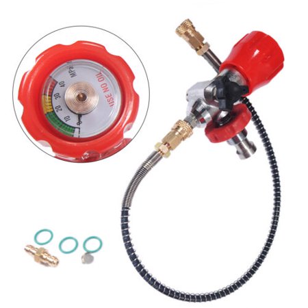 

Compressed Air DIN Valve Gauge High Pressure Paintball Air Tank Valve 4500PSI
