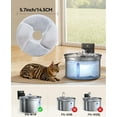thumbnail image 2 of FeelNeedy FN-W19 Wireless Battery Operated Cat Water Fountain Replacement Filters, 6 Pack, 2 of 6