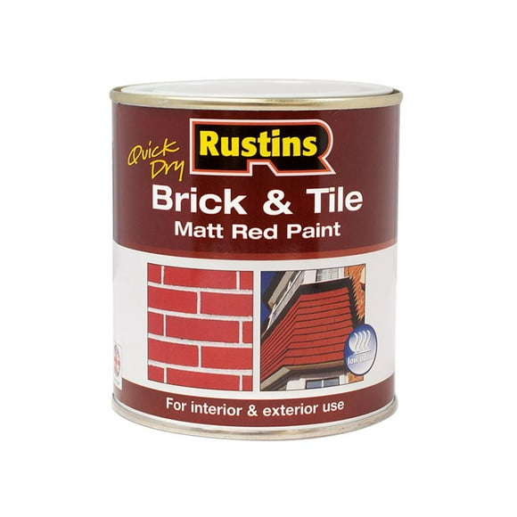 Rustins - Quick Dry Brick & Tile Paint Matt Red 500ml