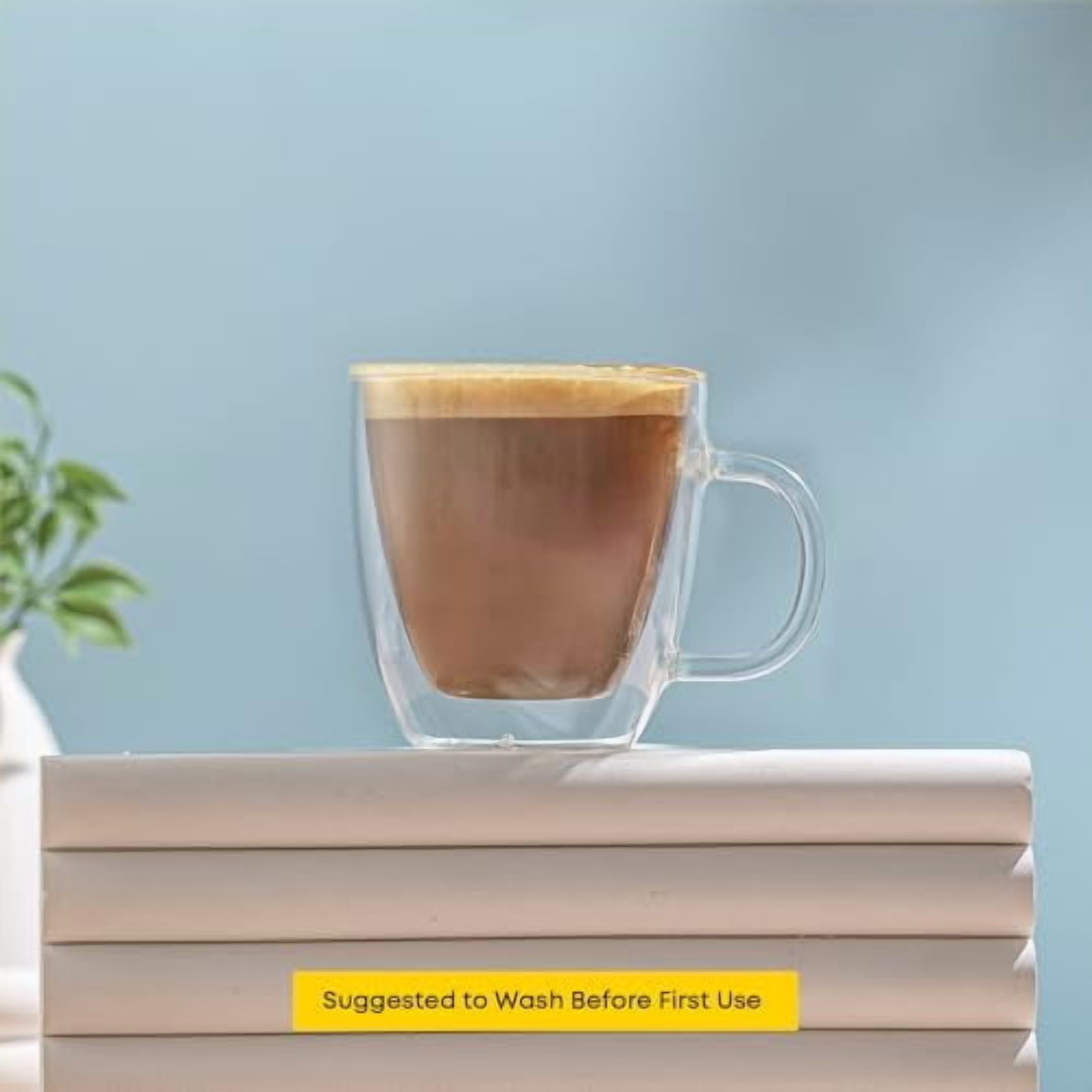 Double Wall Insulated Glasses Espresso Mugs (Set of 2) - 5.4-Ounces