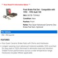 thumbnail image 2 of Front Brake Pad Set - Compatible with 1992 - 1994 Audi 100 - Centric, 2 of 2