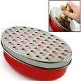 thumbnail image 1 of Cheese Grater Citrus Lemon Zester with Food Storage Container & Lid - Perfect For Hard Parmesan Or Soft Cheddar Cheeses, Ginger, Vegetables, Butter, Chocolate & Nutmeg (Red), 1 of 8