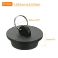 thumbnail image 2 of 2pack Rubber Drain Stopper with Hanging Ring Fits 1-3/8 Inch to 1-1/2 Inch, Black, 2 of 6