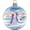 thumbnail image 1 of G.Debrekht 73316 Holiday Splendor Glass Father Frost Ball 3.5 in. - Glass Ornament, 1 of 1
