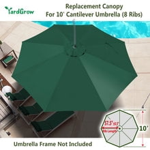 ALUVIERA Replacement Umbrella Canopy for 10ft 8 ribs Cantilever Hanging Umbrella (Canopy Only)