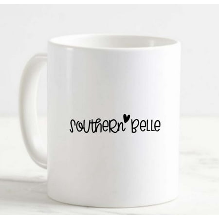 

Coffee Mug Southern Belle Heart Love South Cowgirl YAll Horses Country c White Cup Funny Gifts for work office him her