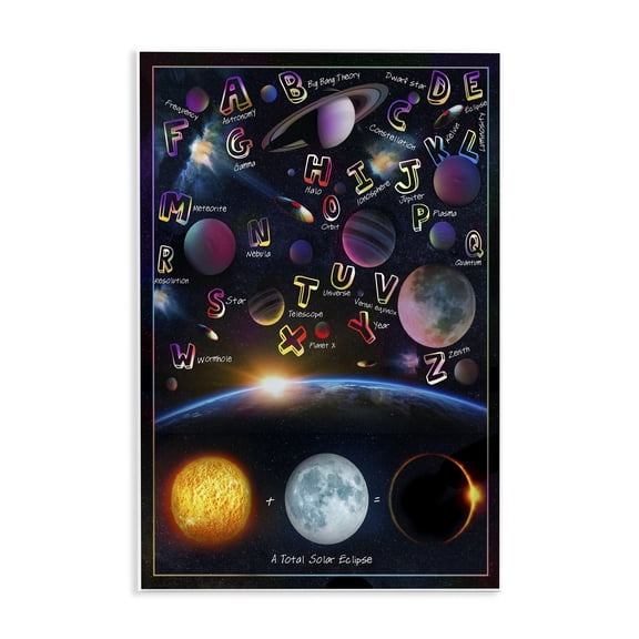 Educational Astronomy Alphabet Wall Plaque Art, design by Ali Chris