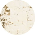 thumbnail image 1 of Ahgly Company Indoor Round Abstract Whip Beige Oriental Area Rugs, 5' Round, 1 of 6