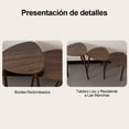 thumbnail image 4 of Juego de 3 Mesas auxiliares Triangulares, Mesita Auxiliar Mesa de Centro, Mesa de Centro Industrial, Mesita Auxiliar Minimalista Moderna, Mesa de Café, para Sala de Estar y balcón Hogar y Oficina, 4 of 4