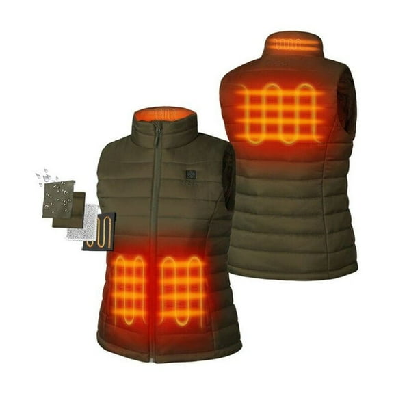 Ororo Womens Green Classic Heated Vest Kit 3X