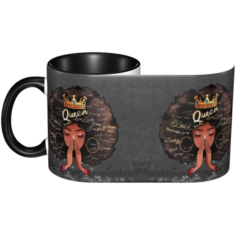 Unique Design Coffee Mug Tea Cup for Women and Girls, Perfect Gift for African  American Woman, Colored Cup with Round Mouth - Walmart.com