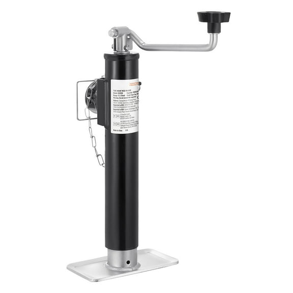 KFFKFF Trailer Support, Capable of 2000 lbs Active Load, Swivel Trailer Support with Weld-on Pipe Mount, 10" Elevation Trailer Support Stand with Handle