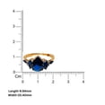 Auory 925 Sterling Silver - Blue Sapphire Wedding Rings for Women ...