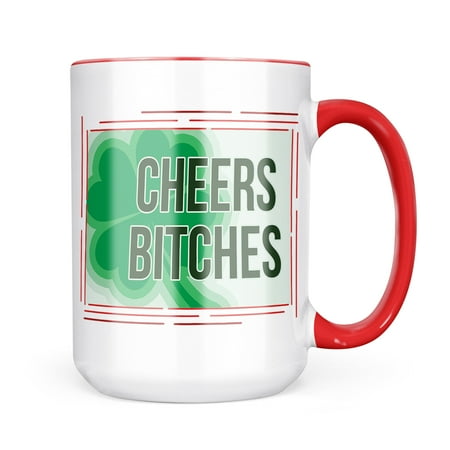 

Christmas Cookie Tin Cheers Bitches St. Patrick s Day Large Shamrock Mug gift for Coffee Tea lovers